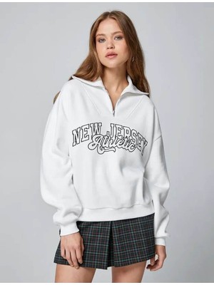 Koton Kadın Sweatshirt Ekru 4WAL10031IK