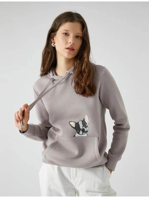 Koton Kadın Sweatshirt Gri 4WAL10022IK