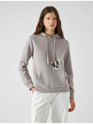 Koton Kadın Sweatshirt Gri 4WAL10022IK