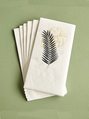 Ake Kağıt Yaprak Desenli Peçete 8X16 cm 100 Adet