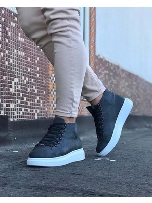 Lisinya LISINYA741 - Gri Bağcıklı Sneakers  Yarım Bilek Bot