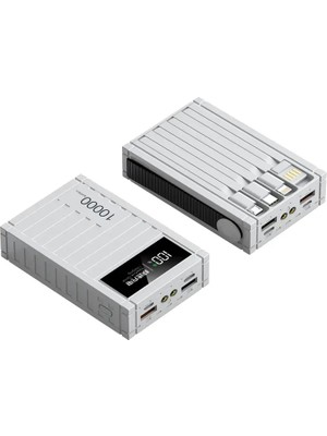 Megamus Powerbank 10000 Mah PD20W+QC22.5W Kablolu Hızlı Şarj Taşınabilir Güç Bankası 10000 Mah