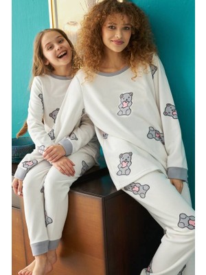 Siyah İnci Alt-Üst Polar Pijama Takım 23235047