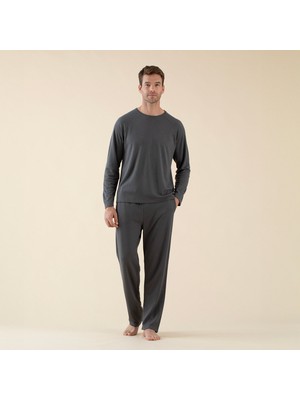 Chakra Pompelmo Erkek Pijama Takımı Antrasit