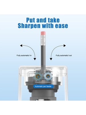 Luoxinguo Pembe Otomatik Elektrikli Kalemtıraş USB Şarj Edilebilir Hızlı Bileme Kalem Ayarlanabilir Uç Kalınlığı Okul Kırtasiye Ofisi Için (Yurt Dışından)
