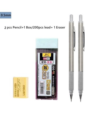 Luoxinguo 0.5mm 2 Adet Kalem Seti F Haile Metal Mekanik Kalem Seti Çizim Otomatik Kalem 0.5,0.7mm 2b Talepleri Yedekler Sanat Malzemeleri Japon Kırtasiye (Yurt Dışından)