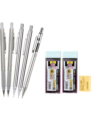 Luoxinguo 0.5mm 2 Adet Kalem Seti F Haile Metal Mekanik Kalem Seti Çizim Otomatik Kalem 0.5,0.7mm 2b Talepleri Yedekler Sanat Malzemeleri Japon Kırtasiye (Yurt Dışından)