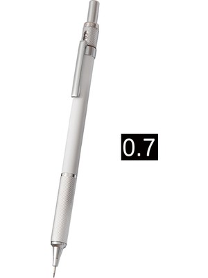 Luoxinguo 0.7mm Beyaz Yüksek Kaliteli Metal Mekanik Kurşun Kalem Sanat Çizim Tasarımı 2b Hb 0.3,0.5,0.7,0.9mm Otomatik Kalem Düşük Ağırlık Merkezi Yazma (Yurt Dışından)