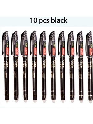 Luoxinguo 10 Adet Black-B 10 Adet/takım Silinebilir Kalem 0.5mm Jel Mürekkep Kalem Iğne Ucu Dolum Çubuk 4 Renk Ofis Okul Öğrenci Yazma Boyama Kırtasiye (Yurt Dışından)