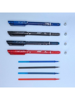Luoxinguo 10 Adet Black-B 10 Adet/takım Silinebilir Kalem 0.5mm Jel Mürekkep Kalem Iğne Ucu Dolum Çubuk 4 Renk Ofis Okul Öğrenci Yazma Boyama Kırtasiye (Yurt Dışından)