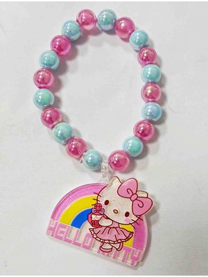 Fashion Hello Kitty Figürlü  Kız Çocuk Boncuk Bileklik