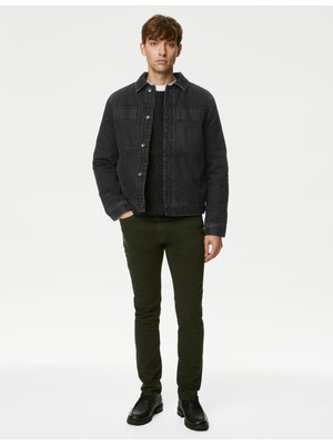 Marks & Spencer Saf Pamuklu Regular Fit Denim Ceket