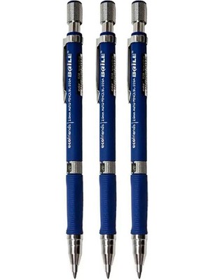 Luoxinguo 3 Adet Mavi Kalem 2.0mm Mekanik Kurşun Kalem Seti Siyah/renkli Kurşun Dolum 2b Otomatik Kalem Öğrenciler Sanat Kroki Boyama Yazma Kawaiii Kırtasiye (Yurt Dışından)