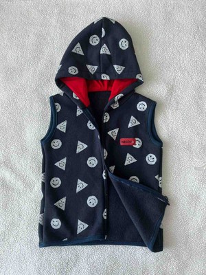 Mavişim Üçgen Emojili Unisex Yelek