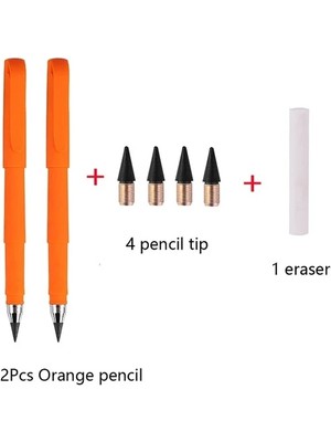 Luoxinguo Orange Set 7 Adet/takım Sınırsız Yazma Ebedi Kalem Çok Renkli Hiçbir Mürekkep Silinebilir Kalem Okul Hediye Sanat Kroki Aracı Ofis Malzemeleri Kırtasiye (Yurt Dışından)