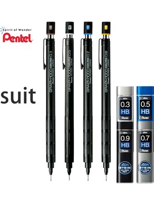 Luoxinguo 0.3 Artı Bir Dolum Japonya Pentel Mekanik Kalem Seti Grafik 1000 Pro Classic Otomatik Kalem 0.3mm/0.5mm/0.7mm/0.9mm Ofis Okul Kırtasiye (Yurt Dışından)