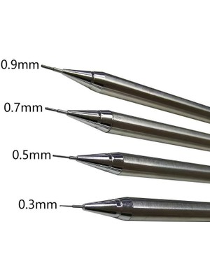 Luoxinguo 2 Adet Set 0.3mm Mekanik Kurşun Kalem 0.3 0.5 0.7 0.9mm Yüksek Kaliteli Otomatik Kalem Profesyonel Boyama Yazma Okul Malzemeleri Tam Metal Kalem (Yurt Dışından)