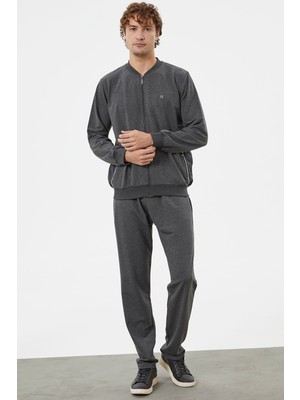 Sementa Fermuar Detaylı Çift Renk  Eşofman Takım - Antrasit