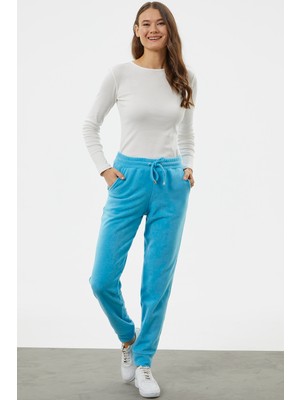 Sementa Yanı Şeritli Polar Eşofman Altı - Turkuaz