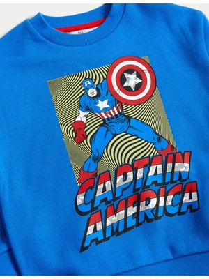 Marks & Spencer Captain America™ Yuvarlak Yaka Sweatshirt