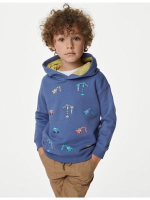 Marks & Spencer Işleme Detaylı Kapüşonlu Sweatshirt