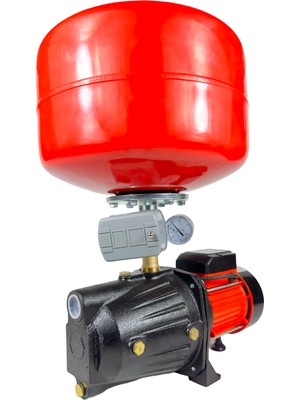 Dynamic Tech Jet-100 24 Litre Küre Tanklı Hidrofor Seti 4 Kat 4 Daire 1 Hp 50 Metre Dik Su Basıncı