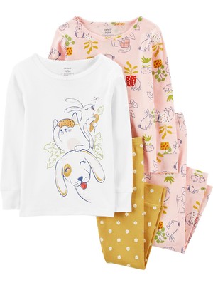 Carter's Kız Bebek 4'lü Pijama Set