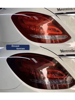 Tiger Marketing Siyah Renk Far Stop Filmi Folyosu Kaplama Şeffaf Dayanıklı 1 Metre