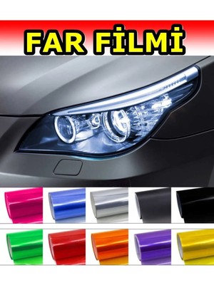 Tiger Marketing Sarı Renk Far Stop Filmi Folyosu Kaplama Şeffaf Dayanıklı 1 Metre