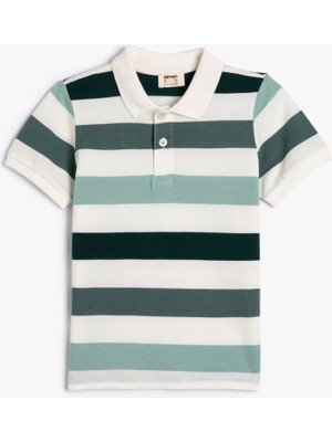 Koton Polo Tişört Kısa Kollu Düğmeli Pamuklu