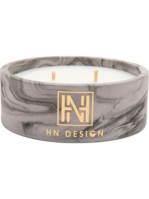 HN Design Sandalwood& Patchouli Kokulusoya Mum Beton Kasede Marble Desen