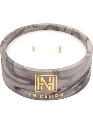 HN Design Sandalwood& Patchouli Kokulusoya Mum Beton Kasede Marble Desen