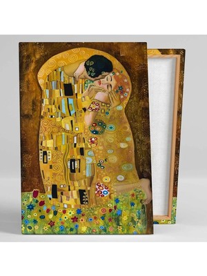 AR AJANS KANVAS TABLO Ilk Öpücük Tablosu Gustav Klimt The Kiss Kanvas Tablo ART00172