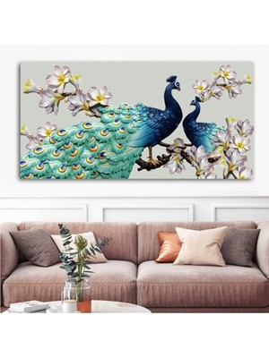 AR AJANS KANVAS TABLO Dekoratif Tavus Kuşu Kanvas Tablo AR063