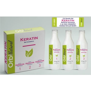 Orbi Fresh Natural 3 x 1000 ml Kokusuz Dumansız Jel Keratin Set 3'lü Brezilya Fönü Keratin
