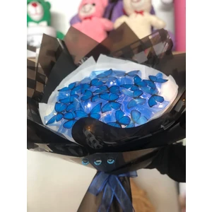 Mavi Kelebek Buketi Konsept Hediyelik