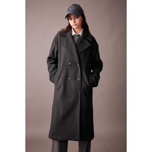 Su Geçirmez Oversize Fit Kaşe Kaban A0915AX23WN