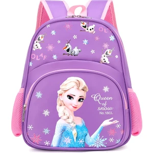 Kreş Sırt Çantası Karikatür Frozen Desen Mor (Yurt Dışından)