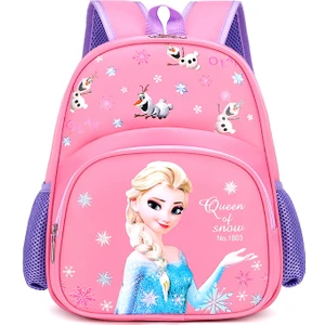 Kreş Sırt Çantası Karikatür Frozen Desen Açık Pembe Mor (Yurt Dışından)