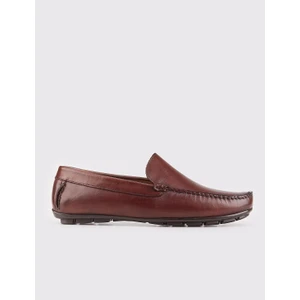 Hakiki Deri Kahverengi Erkek Loafer Ayakkabı
