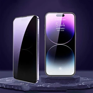 Apple iPhone 15 Pro Uyumlu Tam Kapatan Tamperli Hayalet Gizlilik Filtreli Cam Ekran Koruyucu
