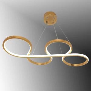 TT Aydınlatma TT025-SR Tt Aydınlatma Yılan Modeli Sarı Kaplama LED Avize