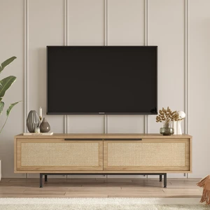 Ocean Tv Ünitesi Sehpası Metal Ayaklı Uv Baskı 160CM Sepet-Jüt On1-Su