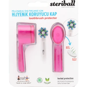 Sterıball Şarjlı ve Pilli Diş Fırçaları Için Hijyenik Diş Fırçası Koruma Kabı-2'li Pembe x 2