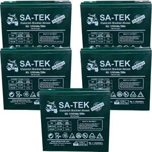 12 V 24 Ah Elektrikli Motosiklet Aküsü Jel Akü 5'li Set (Üretim Yılı: 2024)