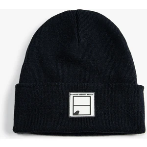 Örgü Bere Katlamalı Etiket Işlemeli