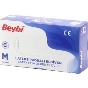 Lateks Eldiven Pudralı Medium (Orta) - 100 Adet