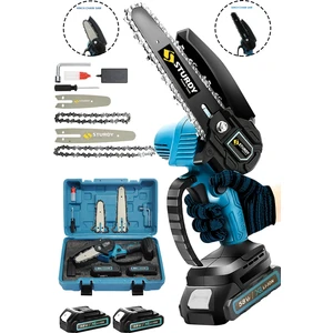 Çift Bataryalı Extra Güçlü 256VF 12MMAH Şarjlı Ağaç Kesme ve Dal Budama Makinesi