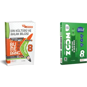Günay Yayınları Güncel 8. Sınıf Din Kültürü ve Ahlak Bilgisi Bumerang Konu Anlatımlı ve Zoom Soru Bankası