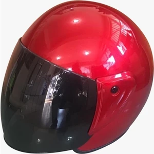 009 Açık Yarım Kask Kırmızı